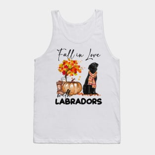 Fall In Love Scarf  Black Labrador Tank Top